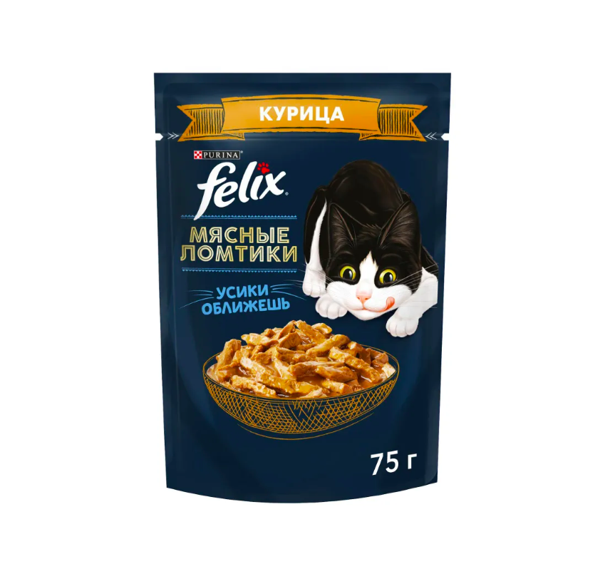 Влажный корм для кошек Felix Аппетитные кусочки с курицей 12 шт по 75 г, аппетитные кусочки с курицей
Влажный корм для кошек Felix Аппетитные кусочки с курицей 12 шт по 75 г, аппетитные кусочки с курицей