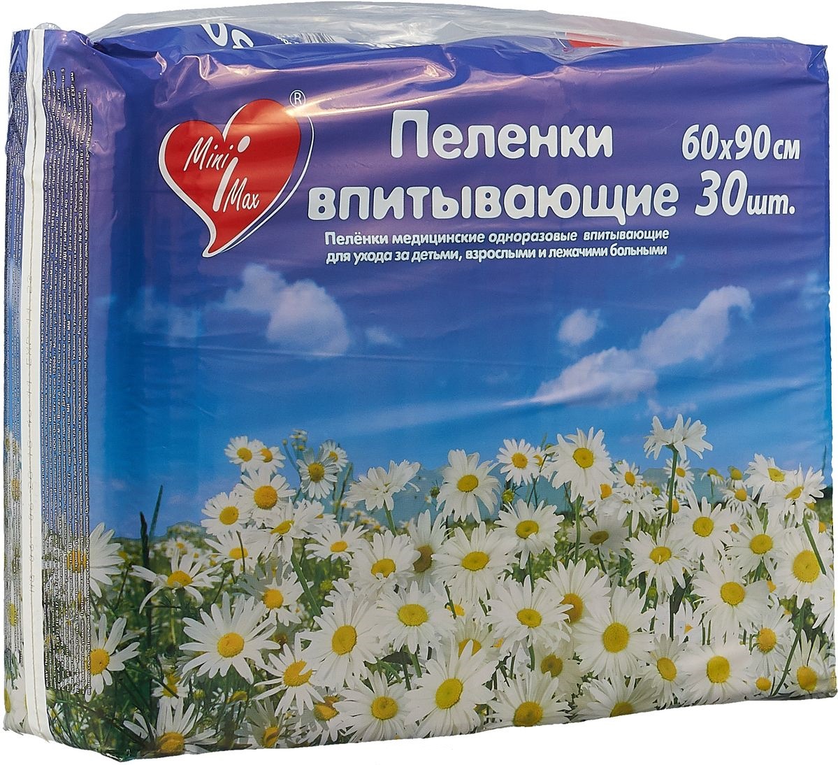 Пеленки для детей MiniMax впитывающие 60x90 см 30 шт., впитывающие пеленки 30 шт.
Пеленки для детей MiniMax впитывающие 60x90 см 30 шт., впитывающие пеленки 30 шт.