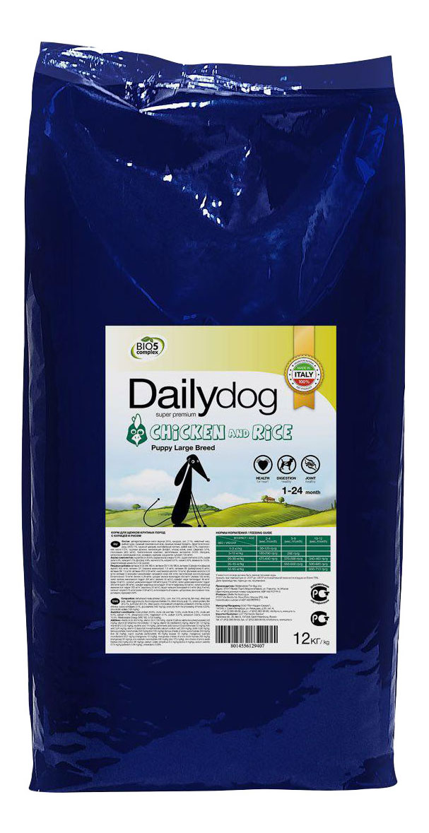 Сухой корм для щенков Dailydog Puppy Large Breed, для крупных пород, курица и рис, 12кг, Puppy Large Breed
Сухой корм для щенков Dailydog Puppy Large Breed, для крупных пород, курица и рис, 12кг, Puppy Large Breed