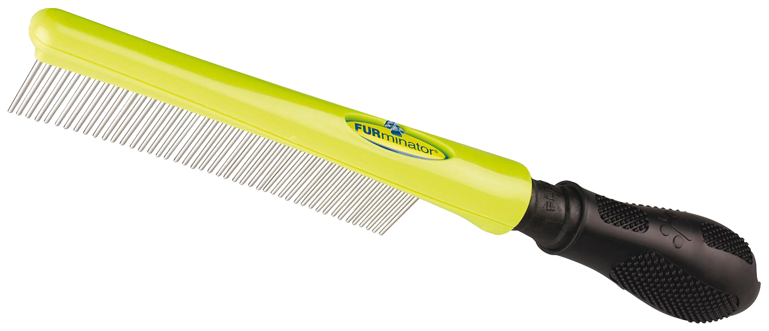 Расческа для кошек и собак FURminator® нержавеющая сталь, цвет черный, зеленый, Large Comb
Расческа для кошек и собак FURminator® нержавеющая сталь, цвет черный, зеленый, Large Comb