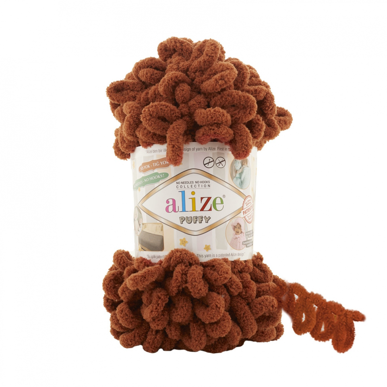 Пряжа ALIZE Puffy, 100% микрополиэстер, 500 гр, 9,5 м, цвет 597, корица (PUFFY.597), Коричневый
Пряжа ALIZE Puffy, 100% микрополиэстер, 500 гр, 9,5 м, цвет 597, корица (PUFFY.597), Коричневый