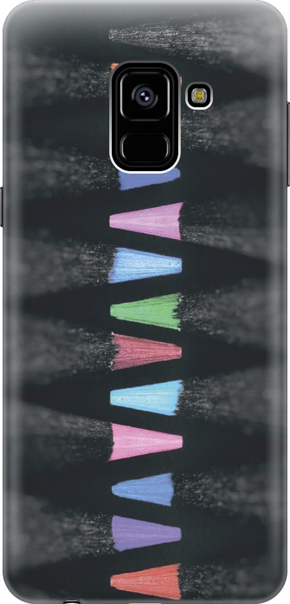 Чехол на Samsung Galaxy A8 (2018) с принтом "Разноцветные карандаши", Голубой;черный, 7213
Чехол на Samsung Galaxy A8 (2018) с принтом "Разноцветные карандаши", Голубой;черный, 7213