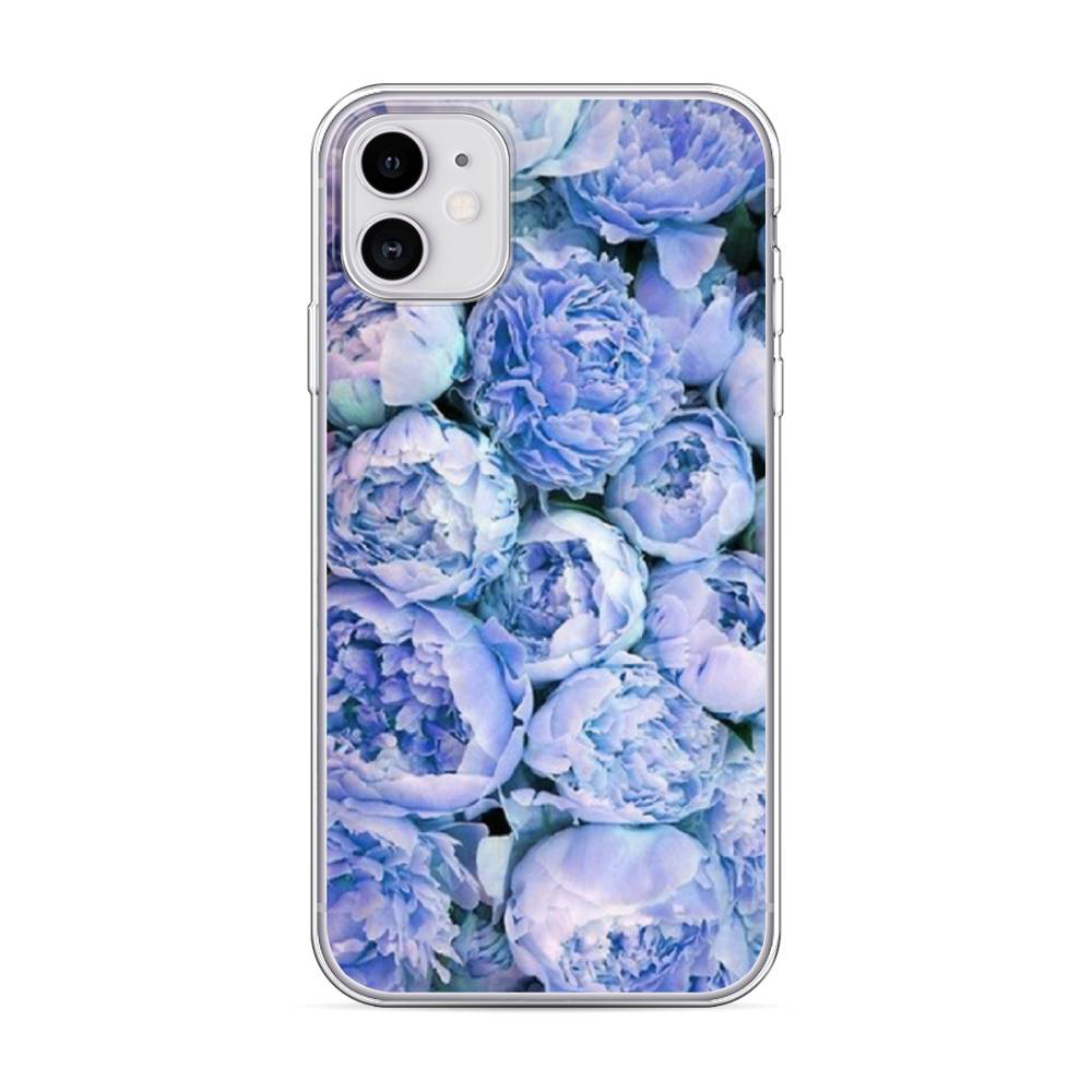 фото Чехол awog для apple iphone 11 "пионы голубые"
