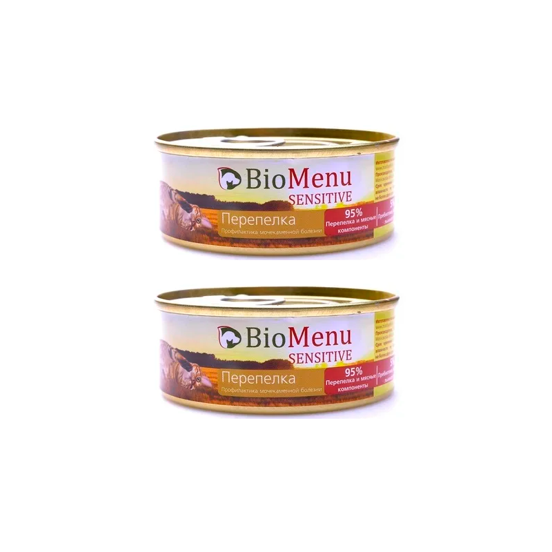 Консервы для кошек BioMenu Sensitive, паштет с перепелкой, 2шт по 100г, Паштет с Перепелкой
Консервы для кошек BioMenu Sensitive, паштет с перепелкой, 2шт по 100г, Паштет с Перепелкой
