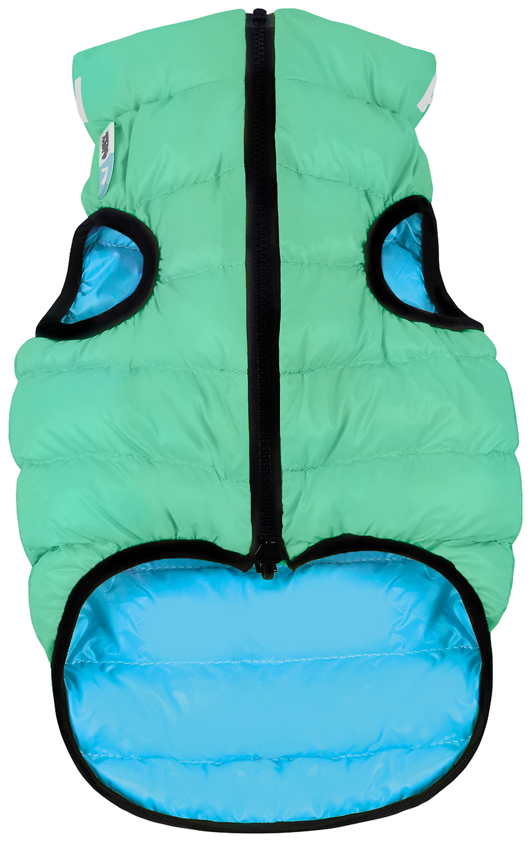 фото Куртка для собак airyvest размер l унисекс, голубой, зеленый, длина спины 65 см