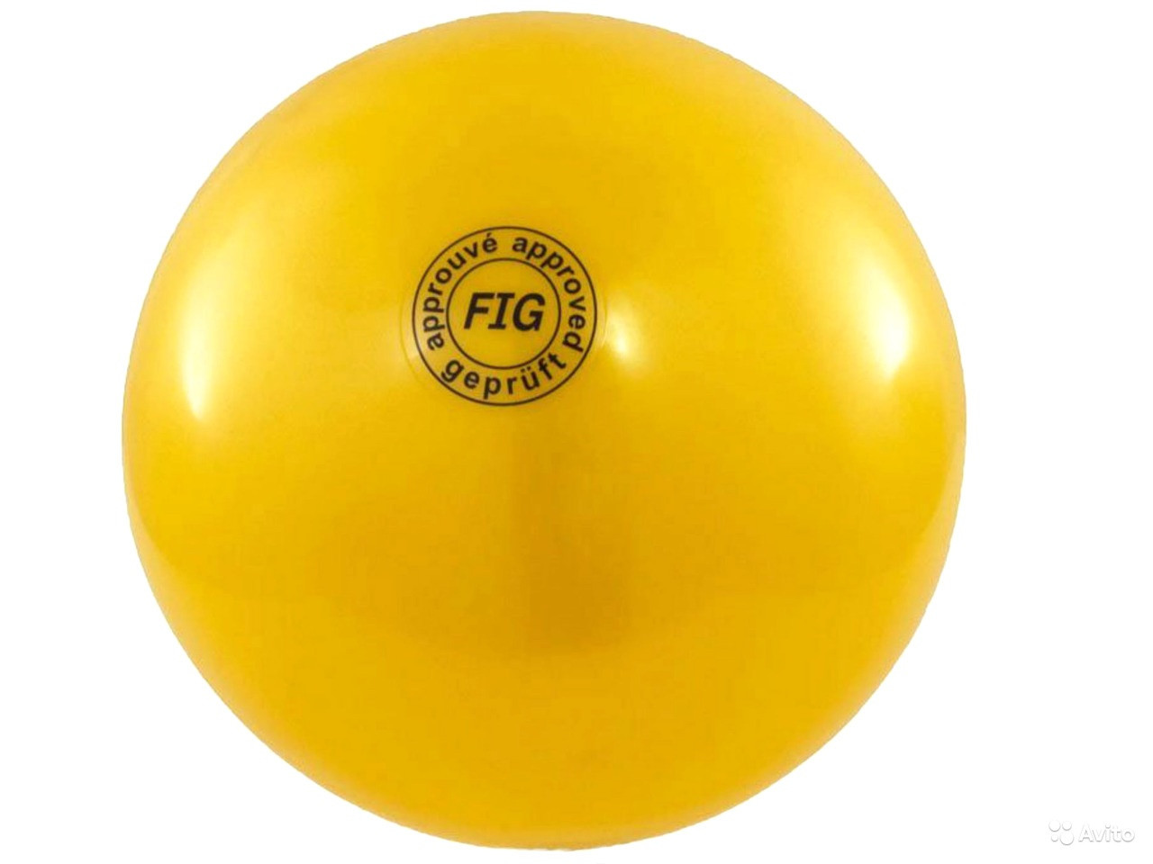 фото Мяч гимнастический ab2801, желтый, 19 см nobrand