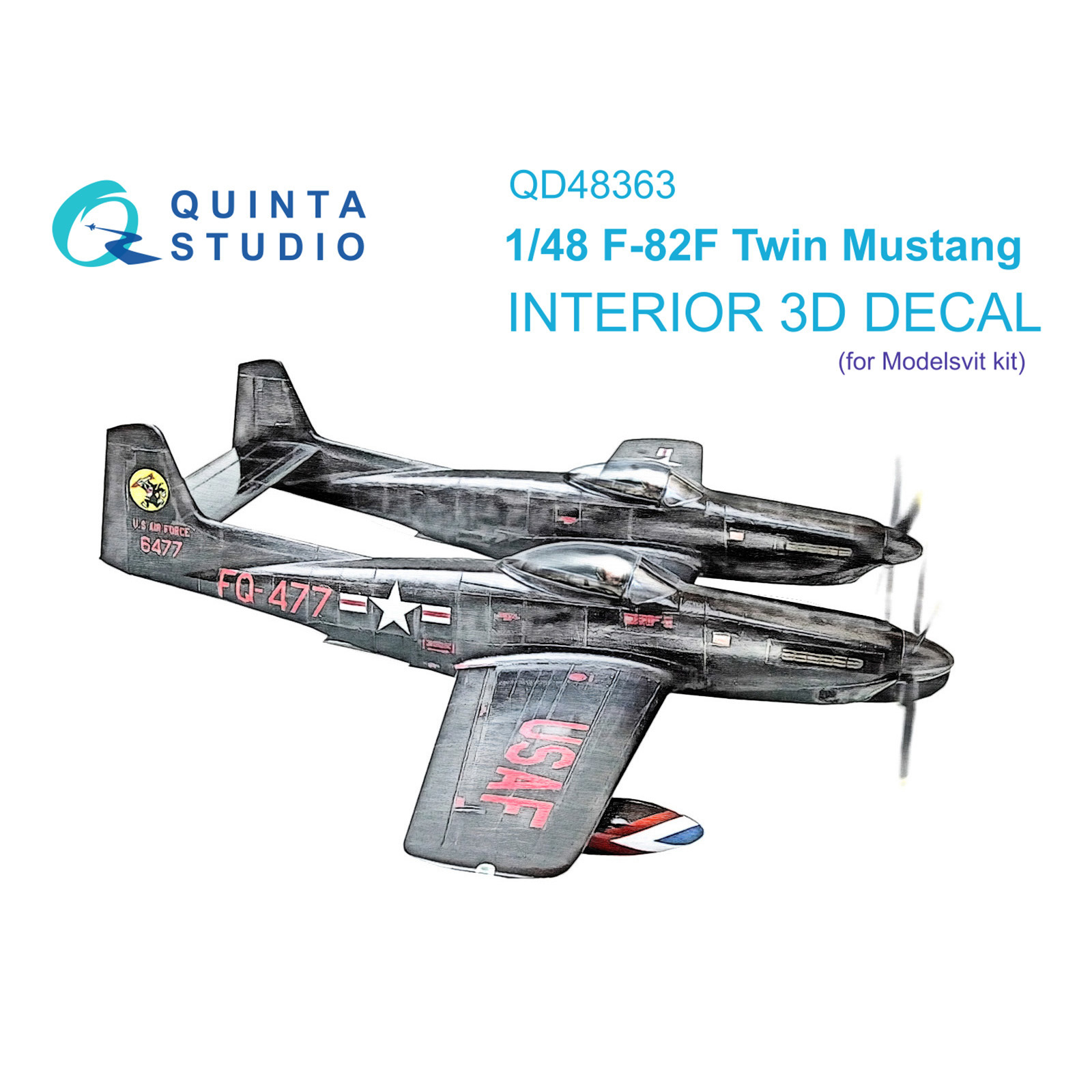 3D Декаль интерьера кабины Quinta Studio 1/48 F-82F Twin Mustang Modelsvit QD48363, Однотонный
3D Декаль интерьера кабины Quinta Studio 1/48 F-82F Twin Mustang Modelsvit QD48363, Однотонный