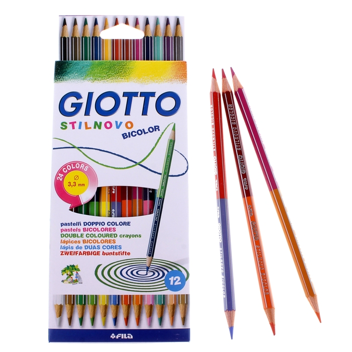 Карандаши двухсторонние 12 штуки GIOTTO Stilnovo Bicolor, 24ов, 6.8/3.3 мм, шестигранные, Разноцветные
Карандаши двухсторонние 12 штуки GIOTTO Stilnovo Bicolor, 24ов, 6.8/3.3 мм, шестигранные, Разноцветные