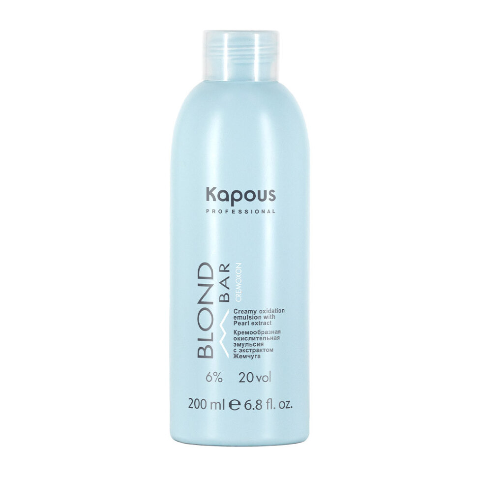 Кремообразная окислительная эмульсия 6% Kapous Blond Bar с экстрактом жемчуга 200 мл
Кремообразная окислительная эмульсия 6% Kapous Blond Bar с экстрактом жемчуга 200 мл