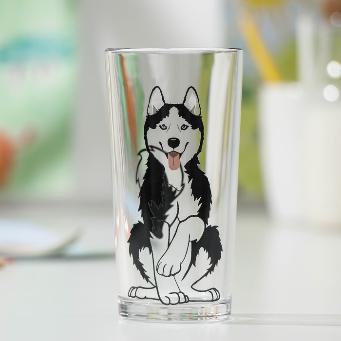 Стакан высокий для молока Доляна «Хаски», 230 мл, Прозрачный;черный 
Стакан высокий для молока Доляна «Хаски», 230 мл, Прозрачный;черный