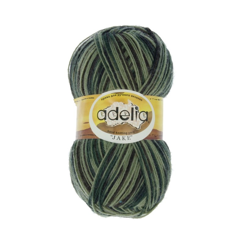 Adelia Jake, шерсть, нейлон, 5х100 г, 400 м, цвет 18 зеленый, темно-зеленый, темно-серый, Зеленый;серый
Adelia Jake, шерсть, нейлон, 5х100 г, 400 м, цвет 18 зеленый, темно-зеленый, темно-серый, Зеленый;серый