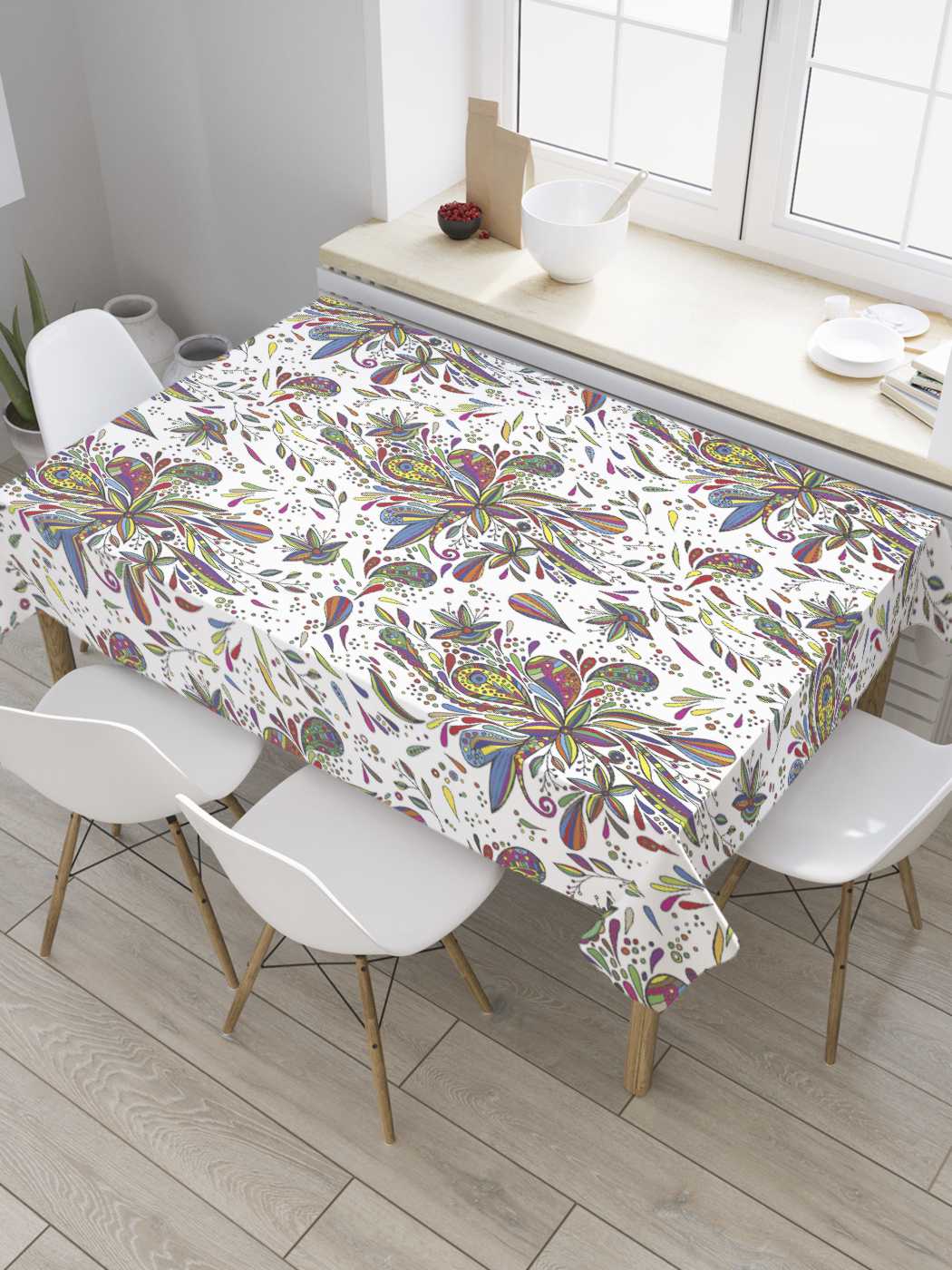 Скатерть прямоугольная JoyArty "Разноцветные пейсли" из сатена, 180x145 см, Белый, Разноцветные пейсли
Скатерть прямоугольная JoyArty "Разноцветные пейсли" из сатена, 180x145 см, Белый, Разноцветные пейсли