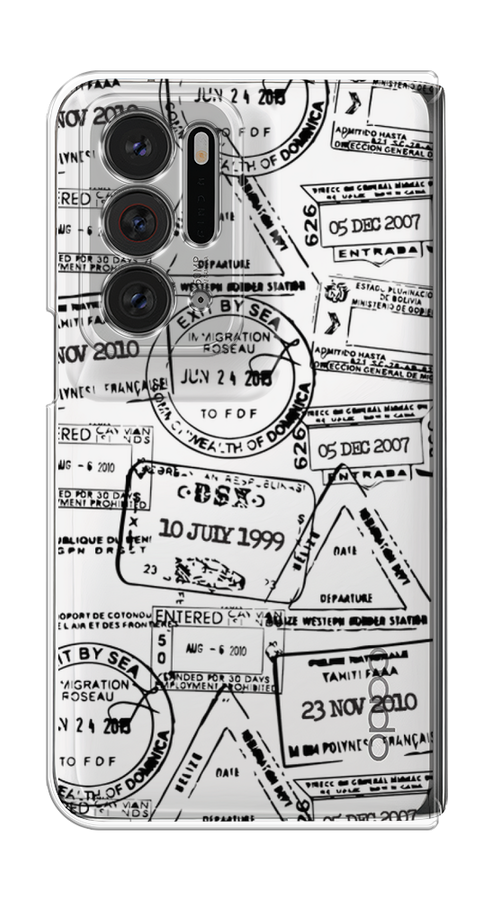 Чехол на Oppo Find N "Visa stamps 2", Белый;черный;серый, 259650-2 
Чехол на Oppo Find N "Visa stamps 2", Белый;черный;серый, 259650-2