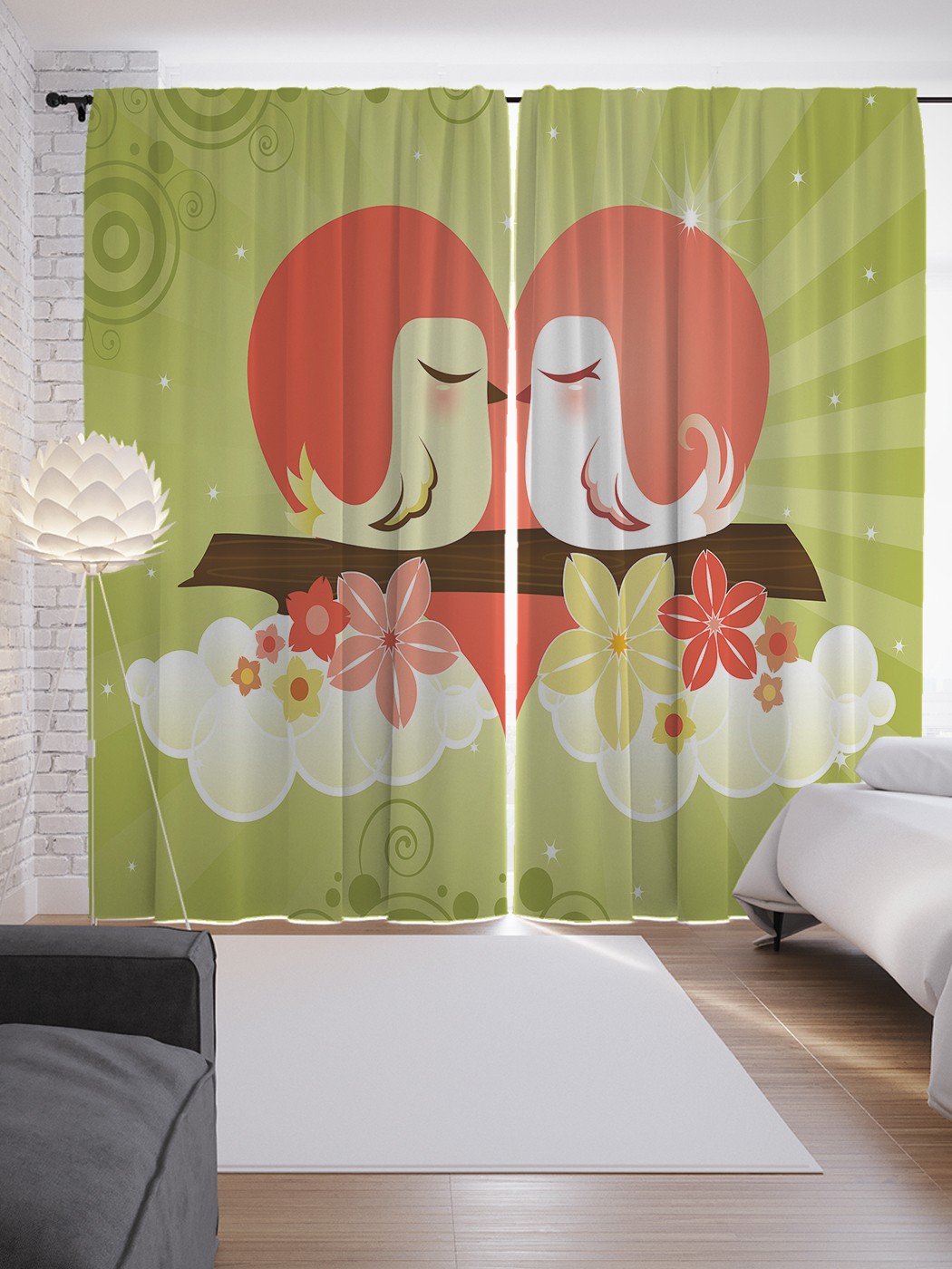 Шторы с фотопечатью JoyArty "Влюбленные птички" из сатена, 290х265 см, Влюбленные птички
Шторы с фотопечатью JoyArty "Влюбленные птички" из сатена, 290х265 см, Влюбленные птички