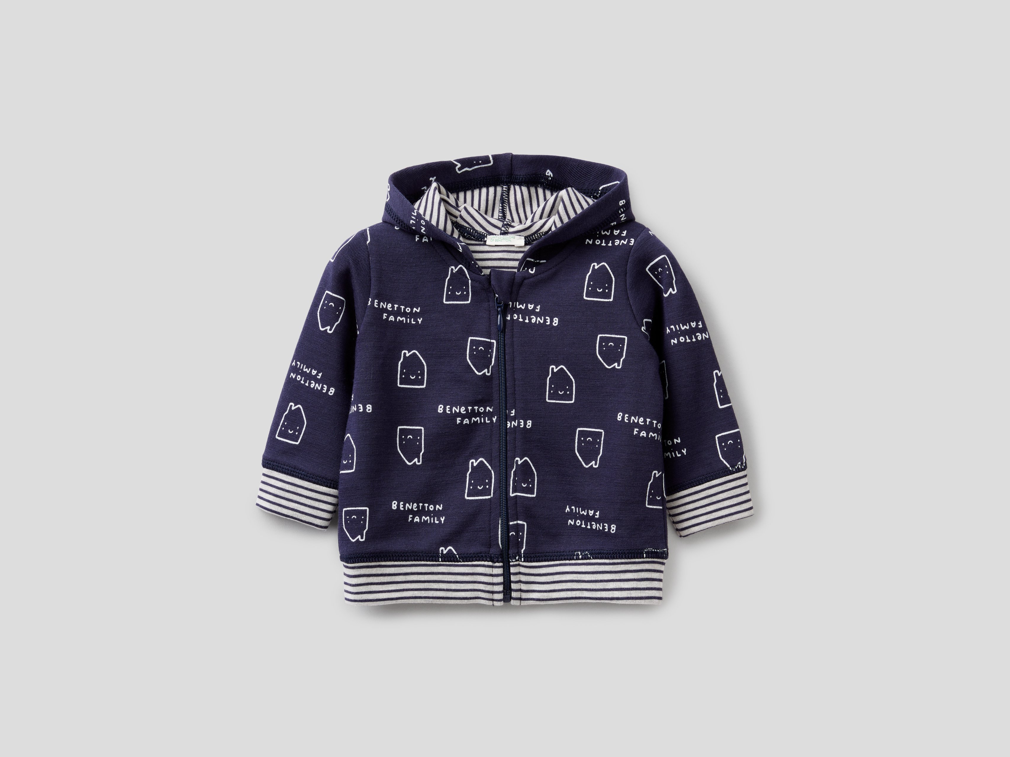 фото Толстовка для девочек benetton цв. синий р.80 united colors of benetton