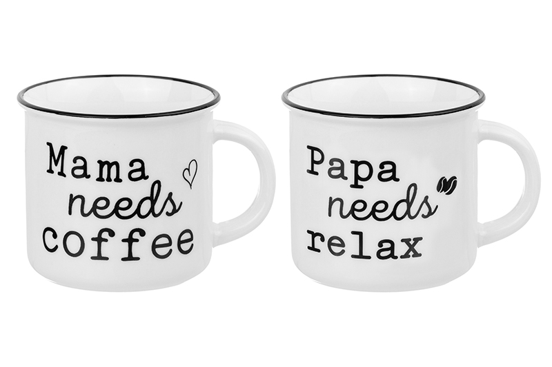 Набор 2-х кружек 400 мл 13х9,5х8,8 см Elan Gallery Papa needs relax & Mama needs coffee
Набор 2-х кружек 400 мл 13х9,5х8,8 см Elan Gallery Papa needs relax & Mama needs coffee