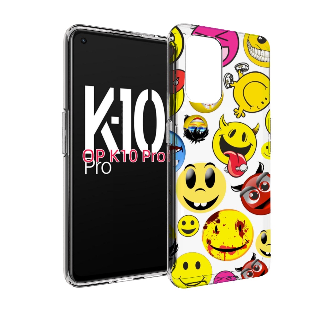 Чехол MyPads Смайлики для OPPO K10 Pro, Прозрачный, Tocco 
Чехол MyPads Смайлики для OPPO K10 Pro, Прозрачный, Tocco