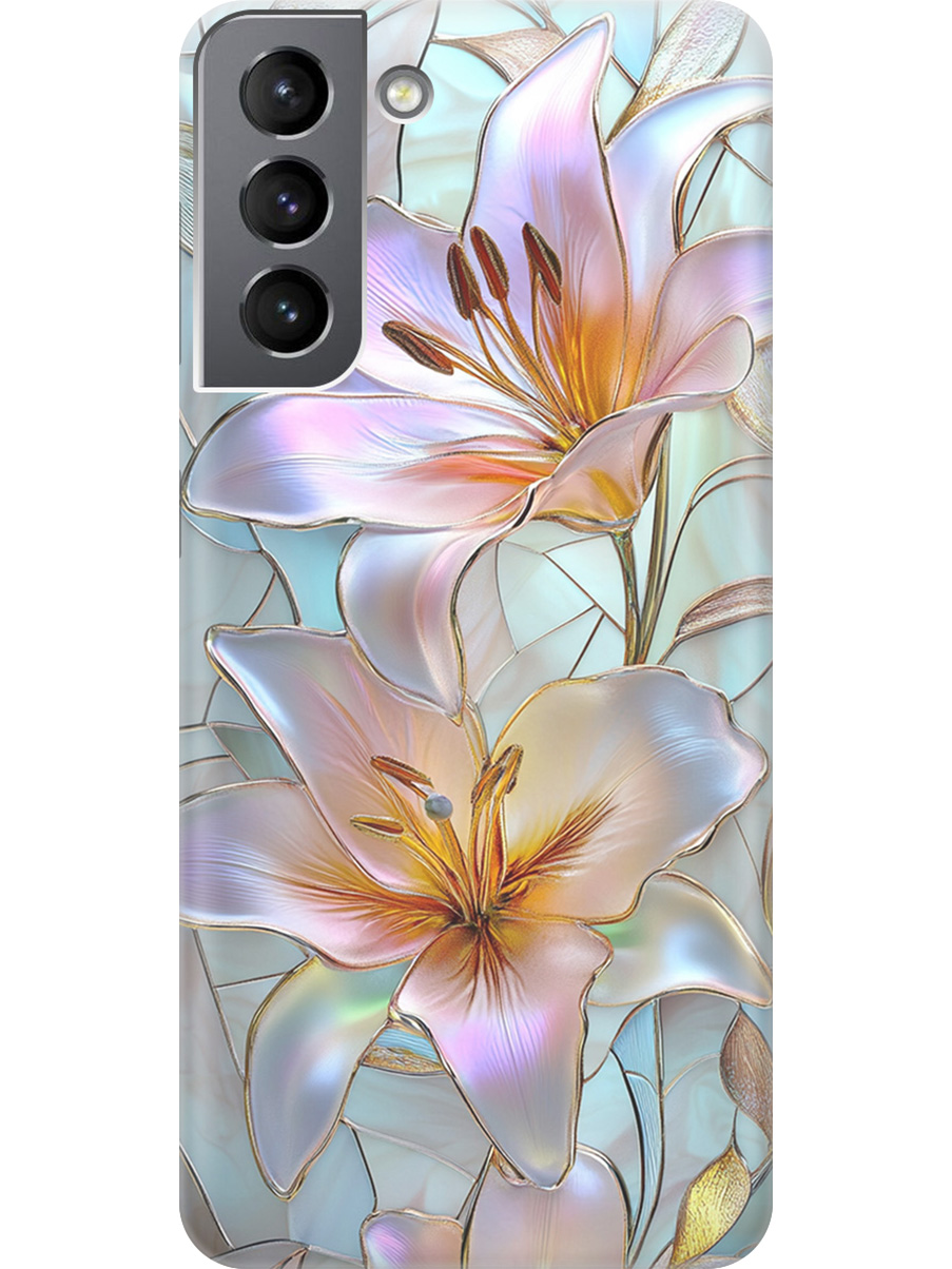Силиконовый чехол на Samsung Galaxy S21 FE 5G с принтом "Витраж с лилиями", Прозрачный;белый;голубой;розовый, 734543423
Силиконовый чехол на Samsung Galaxy S21 FE 5G с принтом "Витраж с лилиями", Прозрачный;белый;голубой;розовый, 734543423