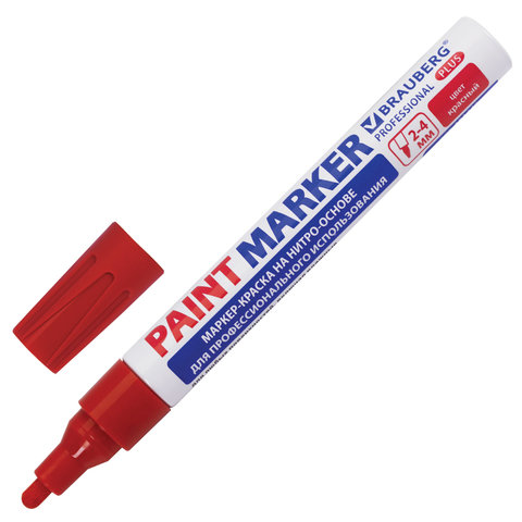 Маркер-краска лаковый (paint marker) 4 мм, КРАСНЫЙ, НИТРО-ОСНОВА, алюминиевый корпус, BR
Маркер-краска лаковый (paint marker) 4 мм, КРАСНЫЙ, НИТРО-ОСНОВА, алюминиевый корпус, BR