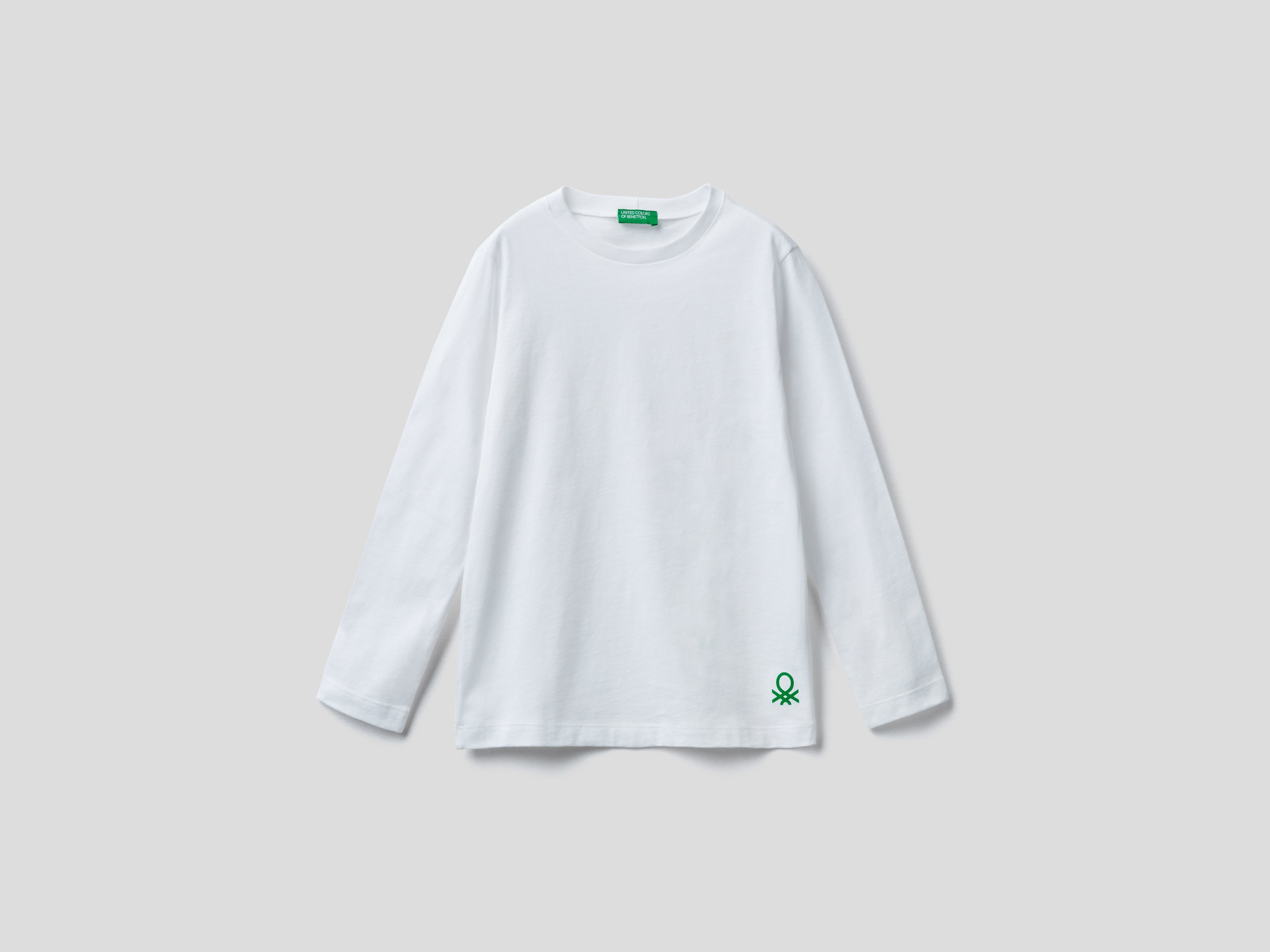 фото Лонгслив для мальчиков benetton цв. белый р.146 united colors of benetton