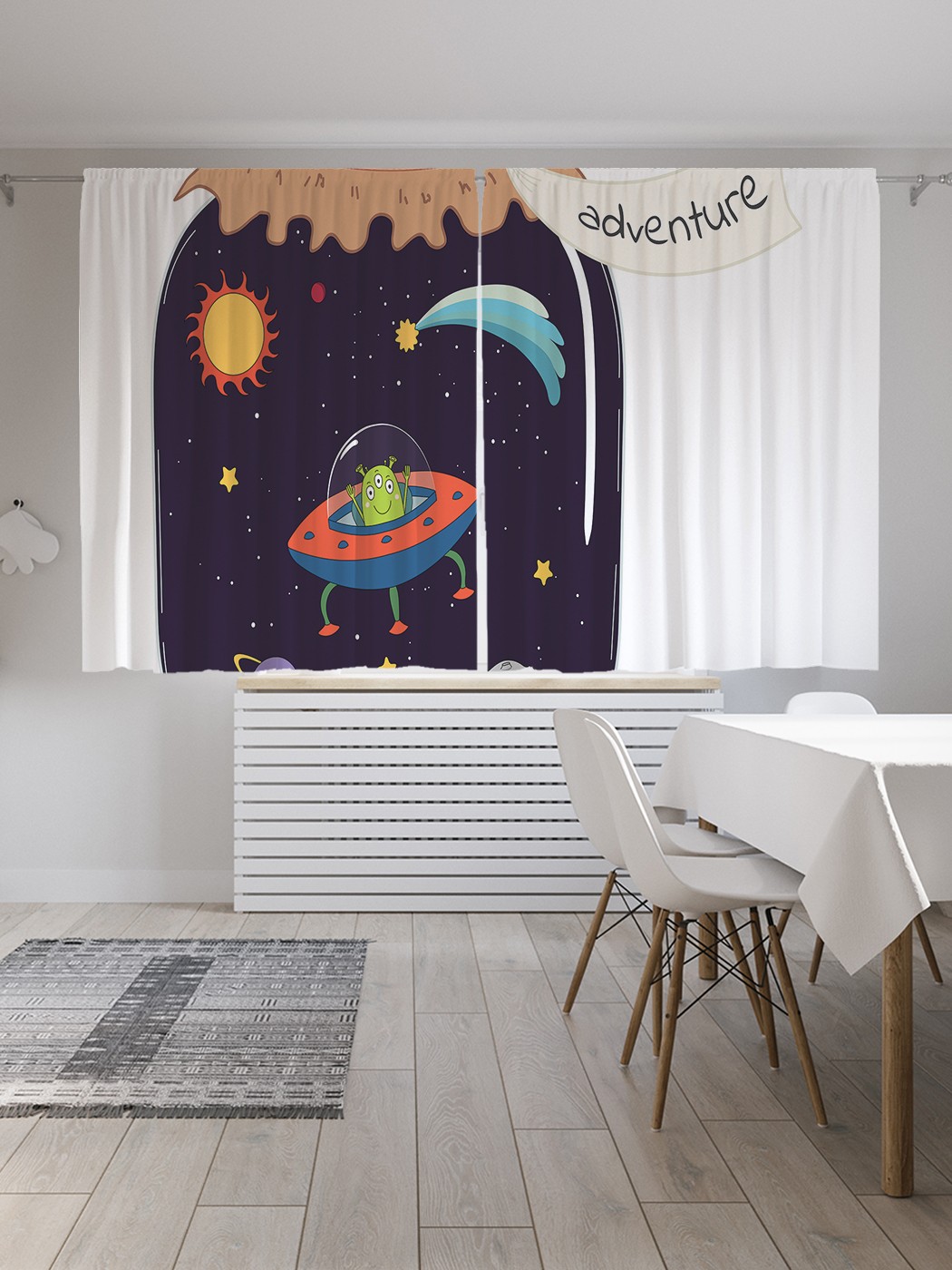 Классические шторы JoyArty "Космос в банке", серия Oxford DeLux, 2 полотна 145x180 см, Космос в банке
Классические шторы JoyArty "Космос в банке", серия Oxford DeLux, 2 полотна 145x180 см, Космос в банке