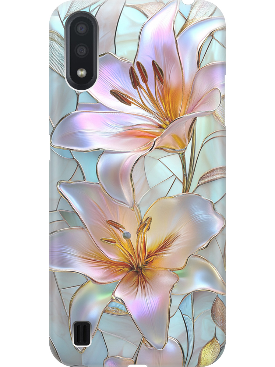 Силиконовый чехол на Samsung Galaxy A01 с принтом "Витраж с лилиями", Прозрачный;белый;голубой;розовый, 722444423
Силиконовый чехол на Samsung Galaxy A01 с принтом "Витраж с лилиями", Прозрачный;белый;голубой;розовый, 722444423