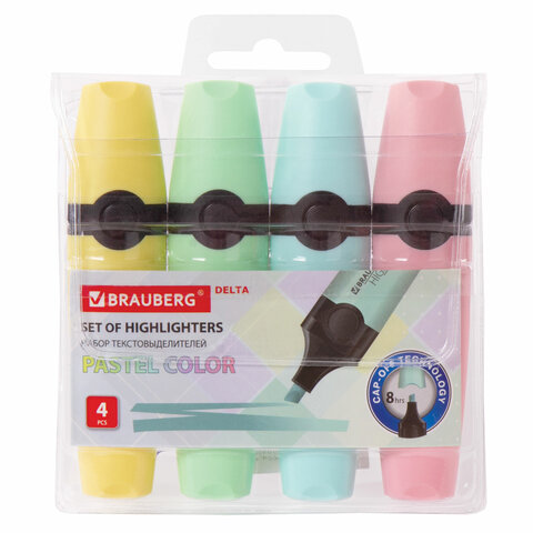 Набор текстовыделителей BRAUBERG 4 шт АССОРТИ DELTA PASTEL линия 1-5 мм 151735 (2шт), Разноцветный
Набор текстовыделителей BRAUBERG 4 шт АССОРТИ DELTA PASTEL линия 1-5 мм 151735 (2шт), Разноцветный