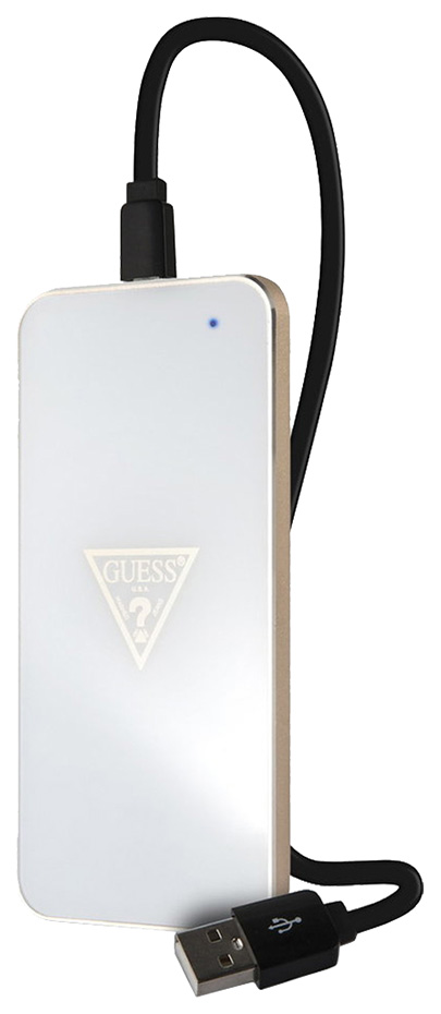 фото Беспроводное зарядное устройство guess (guwcp850tlwh) 5 w, white/gold