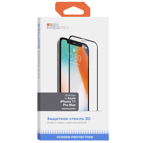 Защитное стекло InterStep для iPhone 11 Pro Max (IS-TG-IPH652019-03IFB0-MVGD00), 3D Full Cover для iPhone 6.5 2019 черн. рамка
Защитное стекло InterStep для iPhone 11 Pro Max (IS-TG-IPH652019-03IFB0-MVGD00), 3D Full Cover для iPhone 6.5 2019 черн. рамка