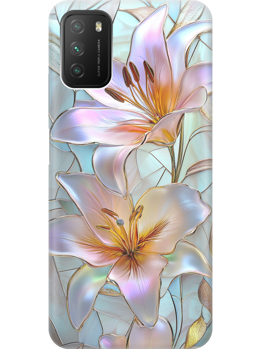 Силиконовый чехол на Xiaomi Redmi 9T, Poco M3 с принтом "Витраж с лилиями", Прозрачный;белый;голубой;розовый, 724142723
Силиконовый чехол на Xiaomi Redmi 9T, Poco M3 с принтом "Витраж с лилиями", Прозрачный;белый;голубой;розовый, 724142723