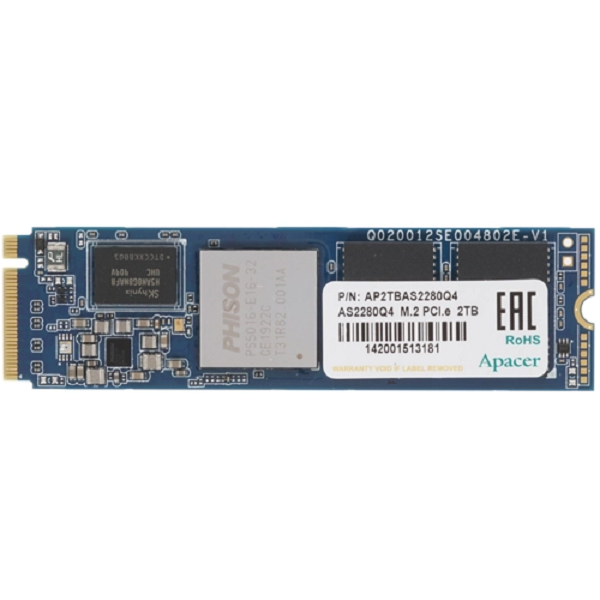 SSD накопитель Apacer AS2280Q4U M.2 2280 2 ТБ (AP2TBAS2280Q4U-1), AS2280Q4U
SSD накопитель Apacer AS2280Q4U M.2 2280 2 ТБ (AP2TBAS2280Q4U-1), AS2280Q4U
