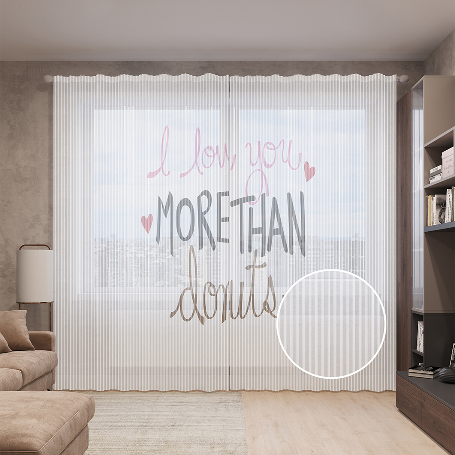 Тюль вуаль JoyArty "Я люблю тебя больше, чем пончики", 310х265 см, Я люблю тебя больше, чем пончики
Тюль вуаль JoyArty "Я люблю тебя больше, чем пончики", 310х265 см, Я люблю тебя больше, чем пончики