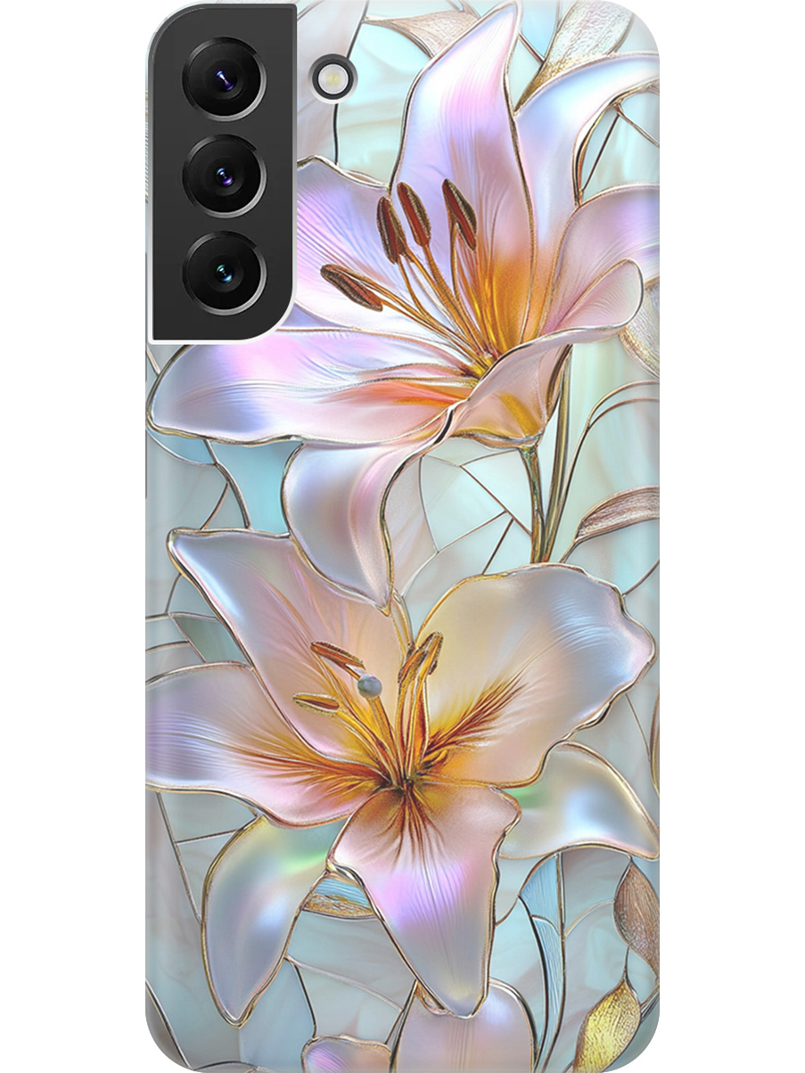 Силиконовый чехол на Samsung Galaxy S22+ с принтом "Витраж с лилиями", Прозрачный;белый;голубой;розовый, 735250023
Силиконовый чехол на Samsung Galaxy S22+ с принтом "Витраж с лилиями", Прозрачный;белый;голубой;розовый, 735250023