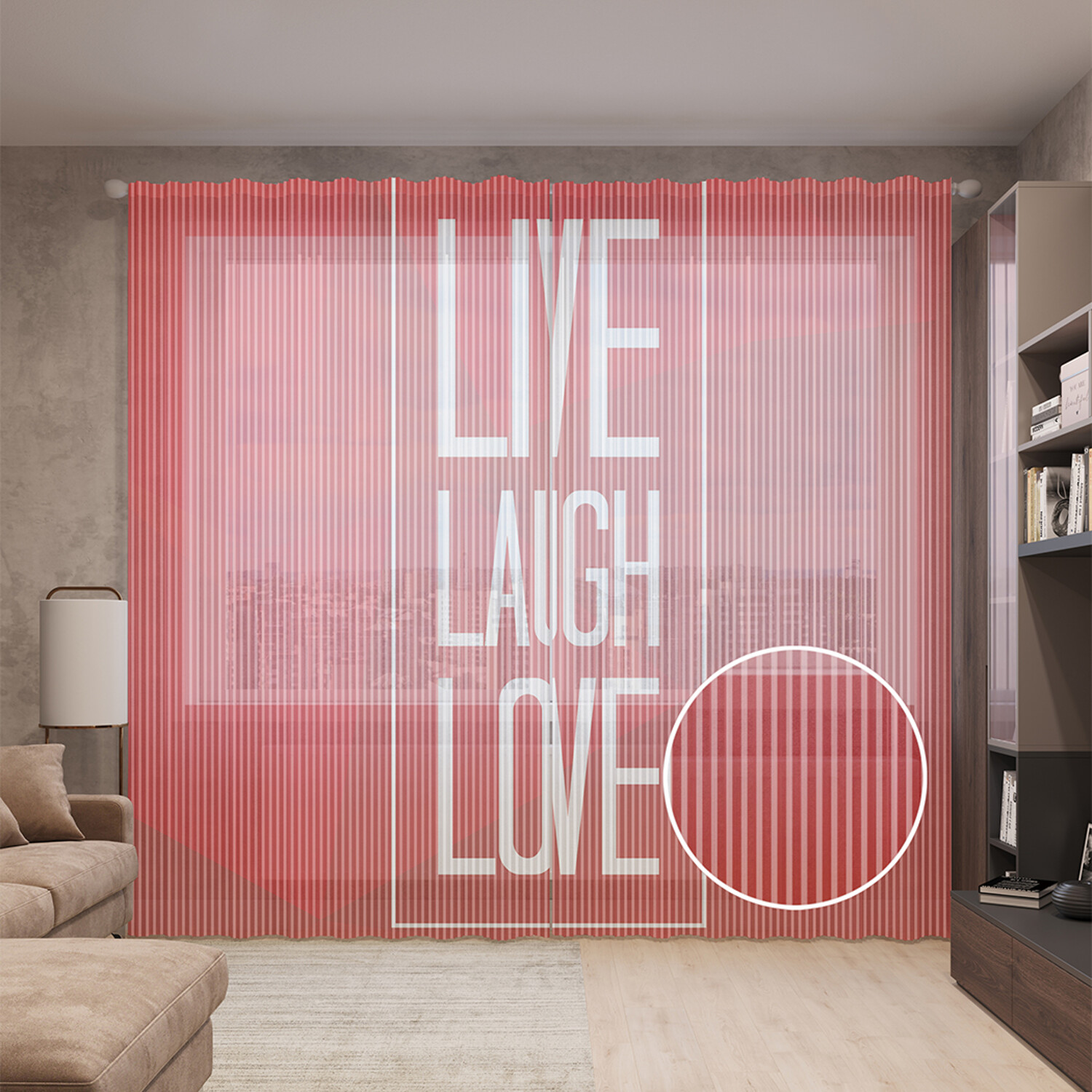 Тюль вуаль на шторной ленте с принтом JoyArty "Live.Laugh.Love", 310х265 см, Live.Laugh.Love
Тюль вуаль на шторной ленте с принтом JoyArty "Live.Laugh.Love", 310х265 см, Live.Laugh.Love