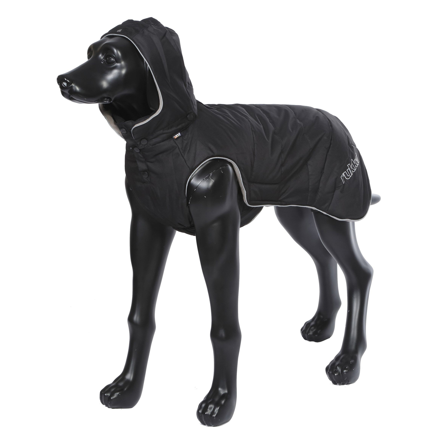 фото Куртка для собак rukka зимняя с капюшоном черный 60см
