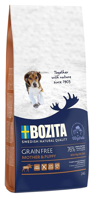 Сухой корм для щенков BOZITA Grain Free Mother & Puppy ELK, беззерновой, лось, 2кг, Grain Free Mother & Puppy ELK
Сухой корм для щенков BOZITA Grain Free Mother & Puppy ELK, беззерновой, лось, 2кг, Grain Free Mother & Puppy ELK