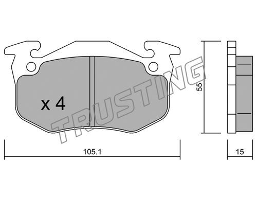 Тормозные колодки TRUSTING дисковые 0385
Тормозные колодки TRUSTING дисковые 0385