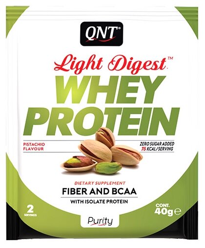 фото Протеин qnt whey protein light digest, 40 г, pistachio