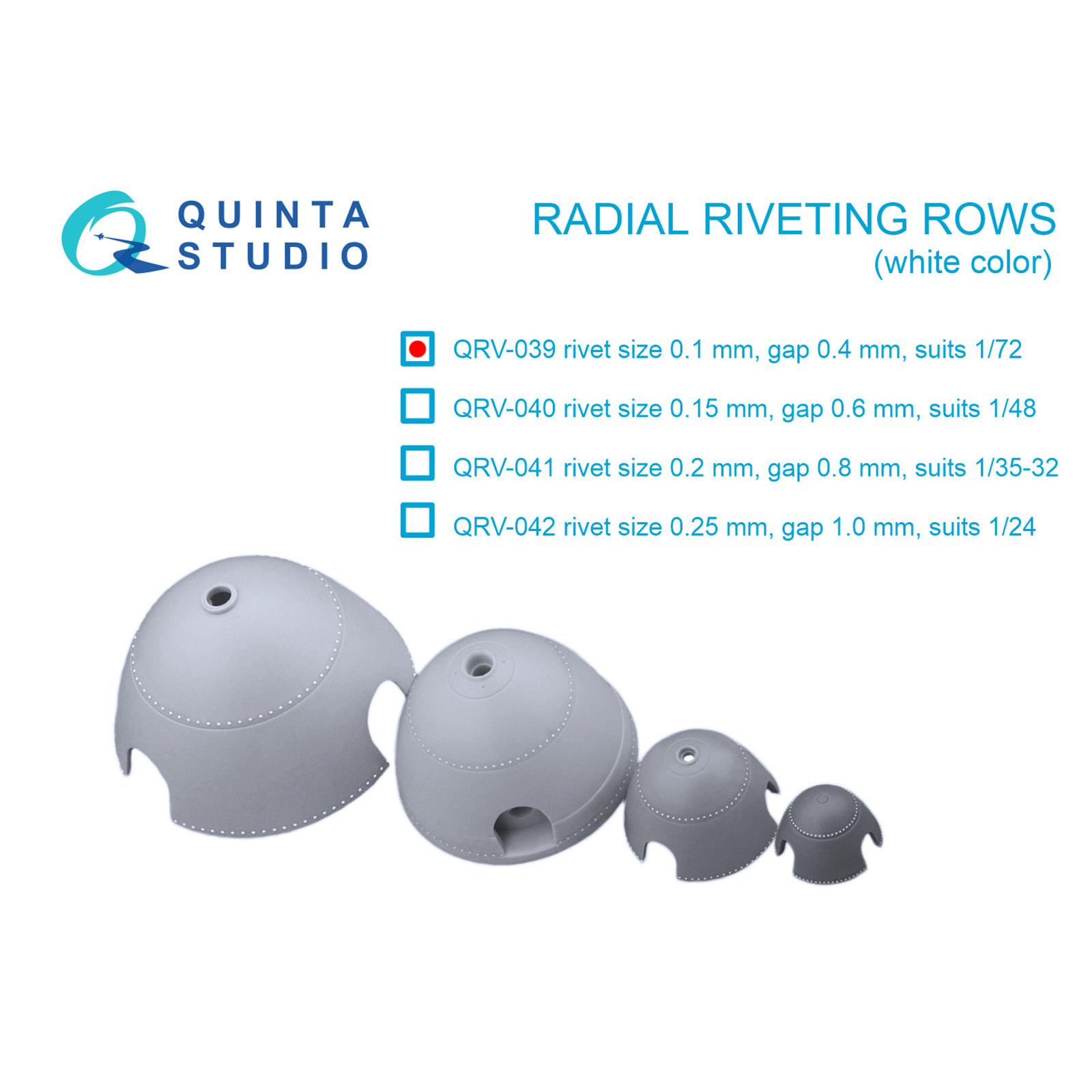 Радиальные клепочные ряды Quinta Studio 1/72 размер клепки 0 10 mm интервал 0 4 QRV-039, Однотонный
Радиальные клепочные ряды Quinta Studio 1/72 размер клепки 0 10 mm интервал 0 4 QRV-039, Однотонный