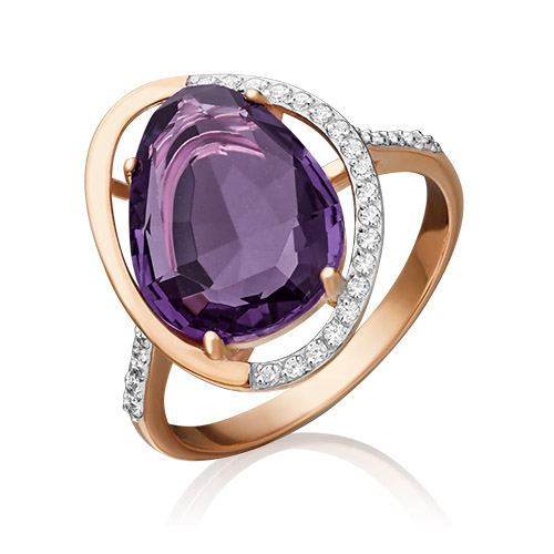 Кольцо из золота с фианитом/аметистом р. 16,5 PLATINA jewelry 01-4383-00-209-1110-46, 01-4383-00-209-1110-46
Кольцо из золота с фианитом/аметистом р. 16,5 PLATINA jewelry 01-4383-00-209-1110-46, 01-4383-00-209-1110-46