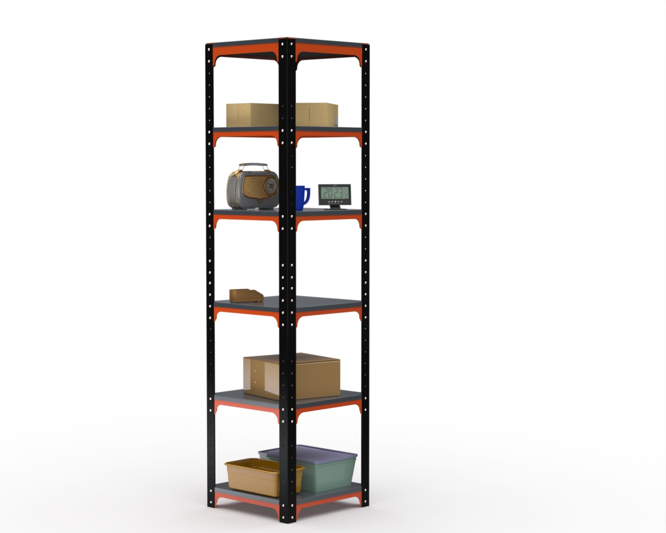 Стеллаж Metalex Kit Comfort 2200х400х400 6 полок, оранжево-чёрный, Оранжевый, Kit Comfort
Стеллаж Metalex Kit Comfort 2200х400х400 6 полок, оранжево-чёрный, Оранжевый, Kit Comfort