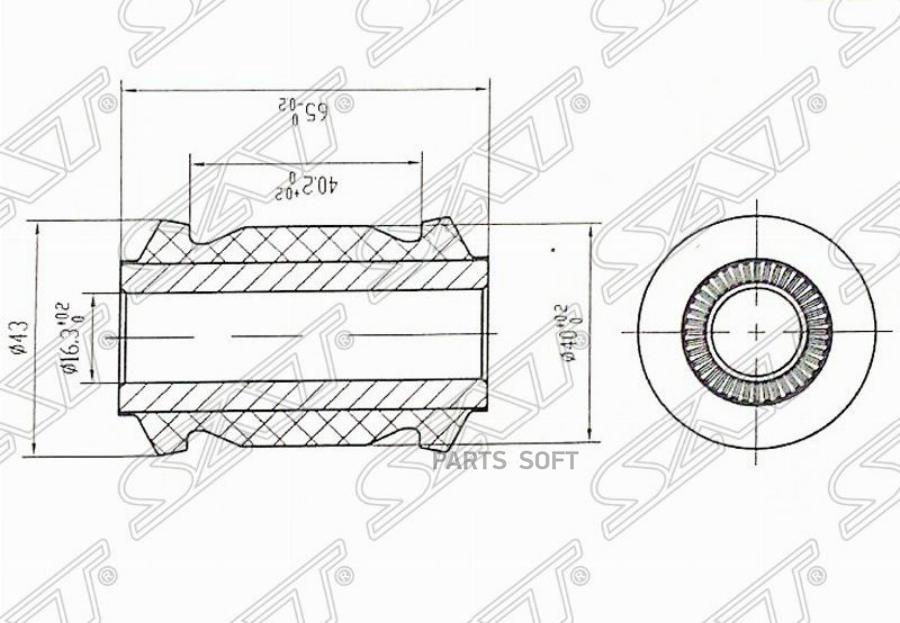 SAT ST-48654-02130 Сайлентблок FR переднего нижнего рычага TOYOTA AVENSIS/AURIS/BLADE/CORO
SAT ST-48654-02130 Сайлентблок FR переднего нижнего рычага TOYOTA AVENSIS/AURIS/BLADE/CORO