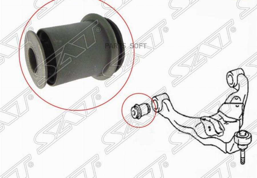 SAT ST-48654-60030 Сайлентблок FR нижнего рычага Land Cruiser 120 /Prado 120 /HiluxSurf VZ 
SAT ST-48654-60030 Сайлентблок FR нижнего рычага Land Cruiser 120 /Prado 120 /HiluxSurf VZ