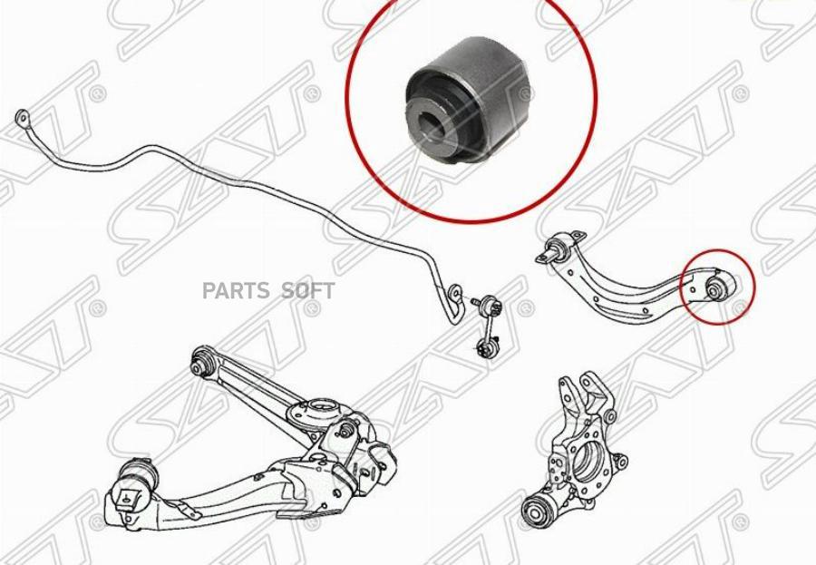 SAT ST-52390-SNA-A00-B2 Сайлентблок заднего верхнего поперечного рычага HONDA CIVIC 06-15
SAT ST-52390-SNA-A00-B2 Сайлентблок заднего верхнего поперечного рычага HONDA CIVIC 06-15