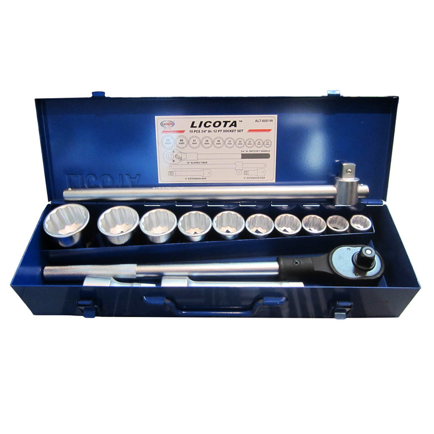 Набор торцевых головок 3/4", 12гр., 7/8"-2", 15пр. Licota ALT-6001WS, ALT-6001WS
Набор торцевых головок 3/4", 12гр., 7/8"-2", 15пр. Licota ALT-6001WS, ALT-6001WS