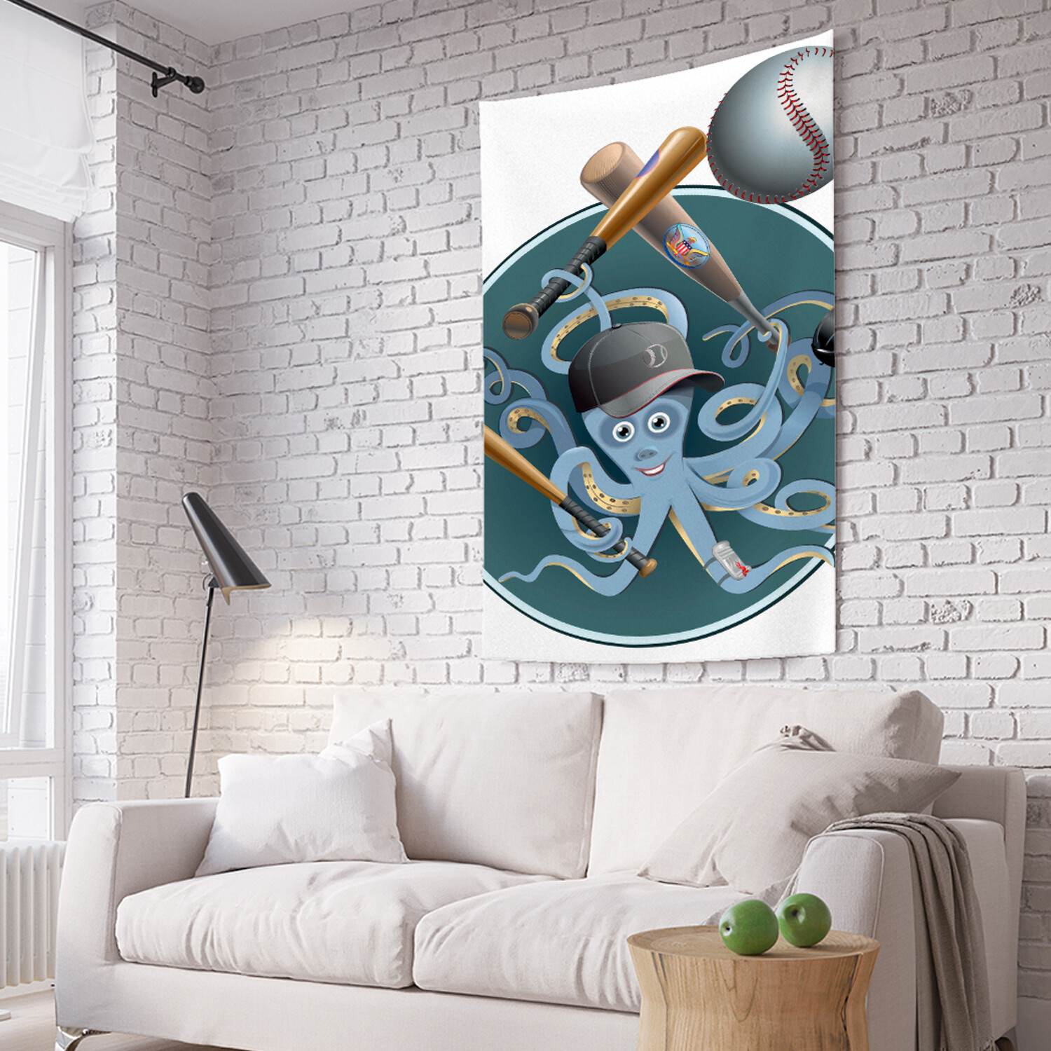 Вертикальное фотопанно на стену JoyArty Осьминог бейсболист 150x200 см, Осьминог бейсболист
Вертикальное фотопанно на стену JoyArty Осьминог бейсболист 150x200 см, Осьминог бейсболист