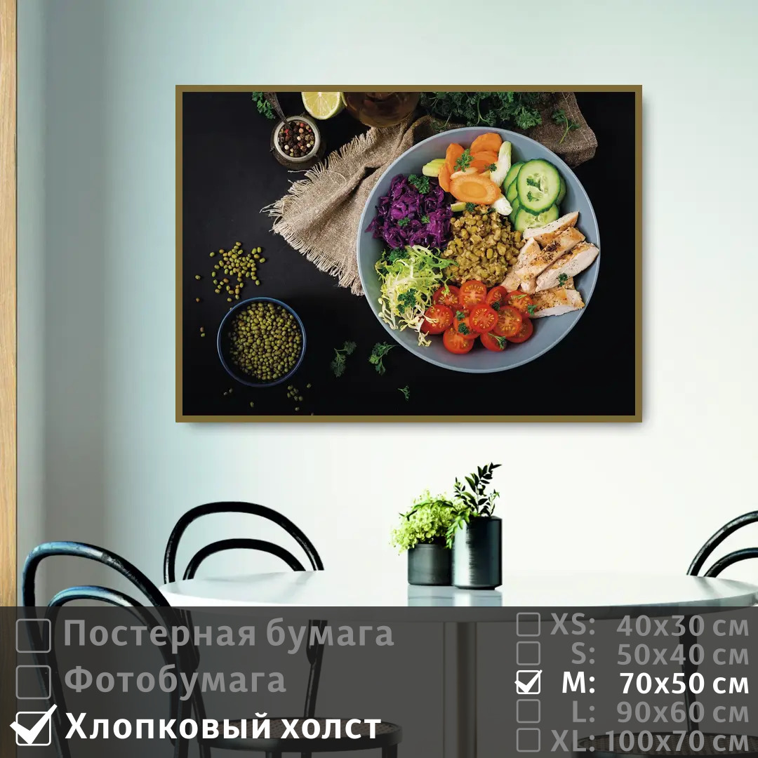 Постер на холсте ПолиЦентр Овощное блюдо в кафе 70х50 см, ОвощноеБлюдоВКафе
Постер на холсте ПолиЦентр Овощное блюдо в кафе 70х50 см, ОвощноеБлюдоВКафе