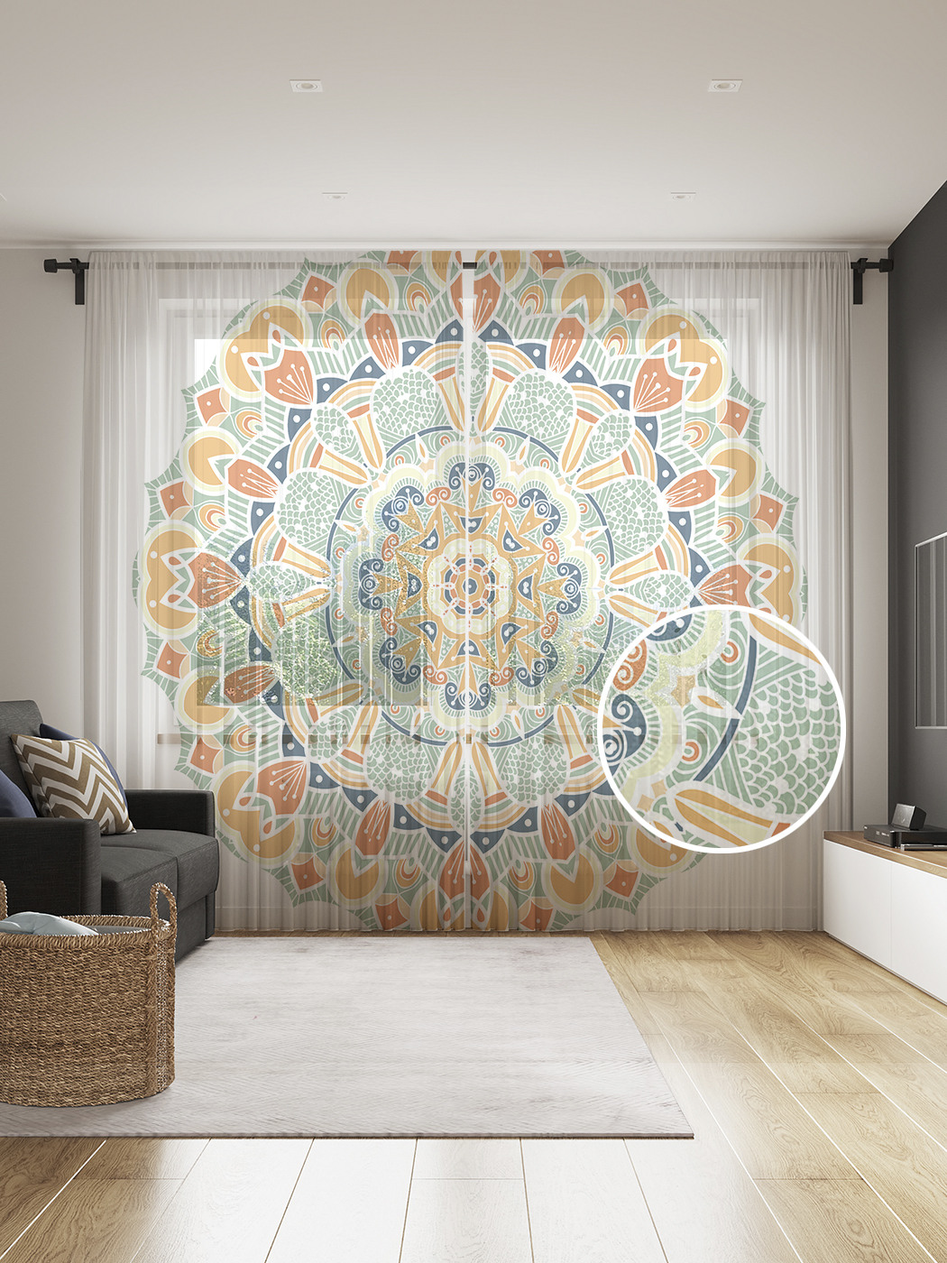 Фототюль JoyArty "Индийский традиционный узор" 145x265см, 2 полотна, лента, 50 крючков, Индийский традиционный узор 
Фототюль JoyArty "Индийский традиционный узор" 145x265см, 2 полотна, лента, 50 крючков, Индийский традиционный узор