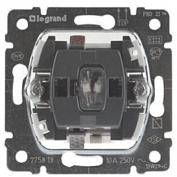 Выключатель одноклавишный кнопочный Legrand Galea Life 10A 250V с подсветкой 775813, Galea life
Выключатель одноклавишный кнопочный Legrand Galea Life 10A 250V с подсветкой 775813, Galea life