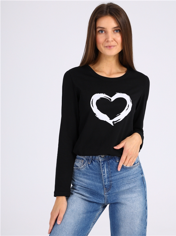фото Лонгслив женский апрель 1ждлд3870001 черный 96-164